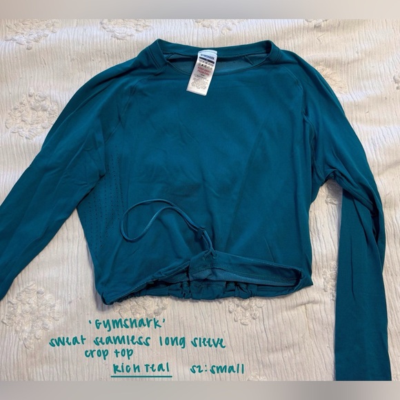 gymshark sweat seamless long sleeve crop top - Picture 1 of 5